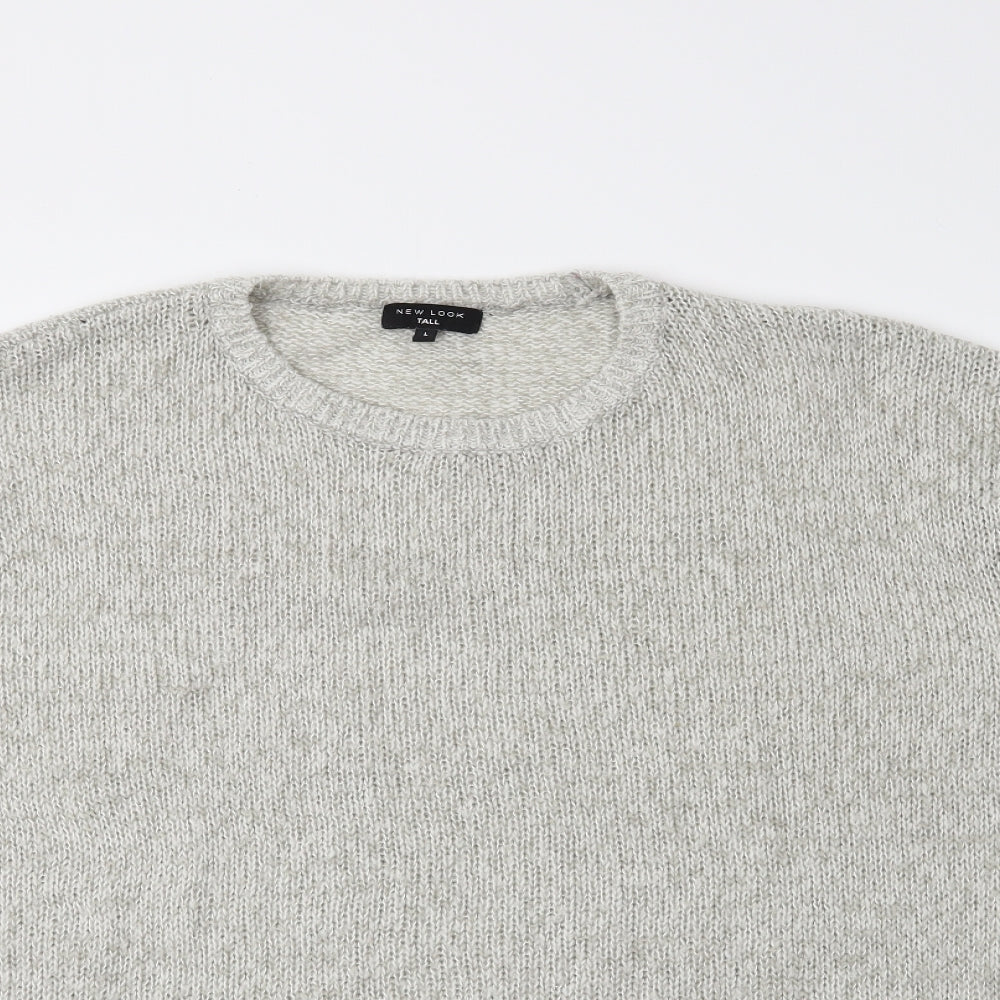 New Look Womens Grey   Pullover Jumper Size L  - 100% acrylic