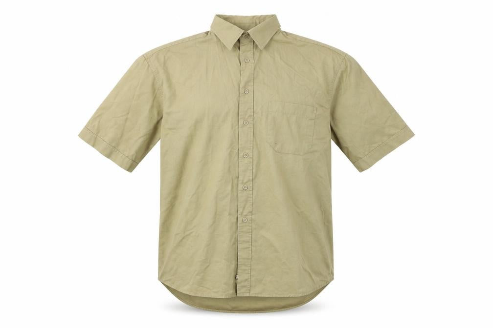 District Mens Beige    Button-Up Size L
