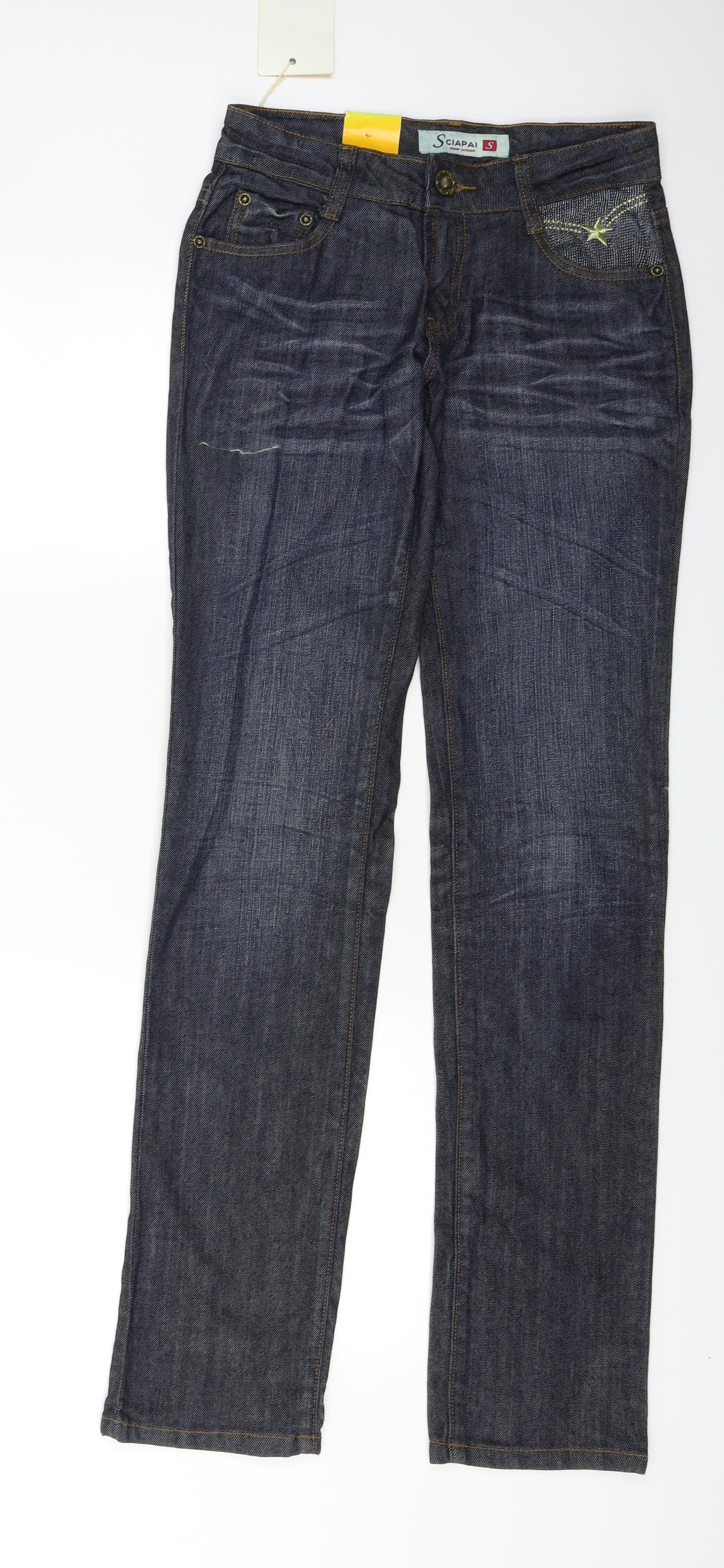 Sciapai Womens Blue  Denim Straight Jeans Size S L31 in