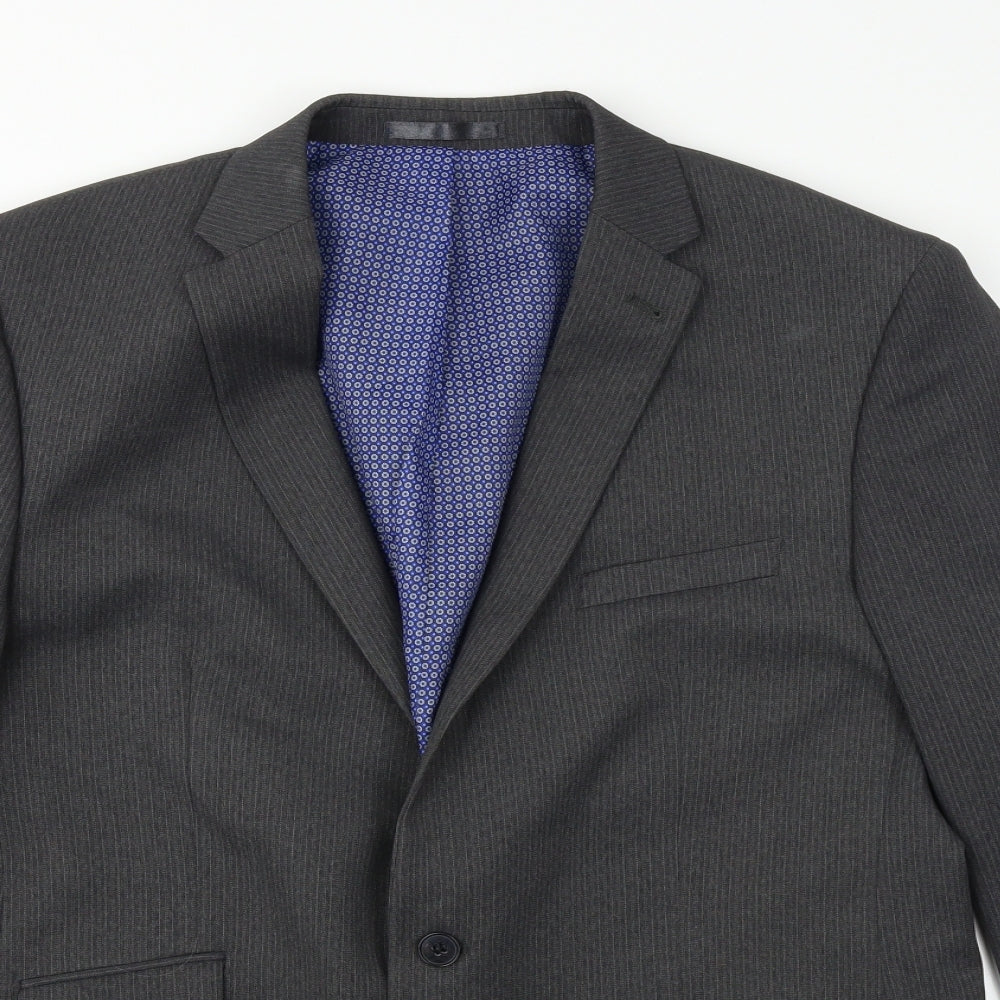 T&W Mens Grey   Jacket Blazer Size XL