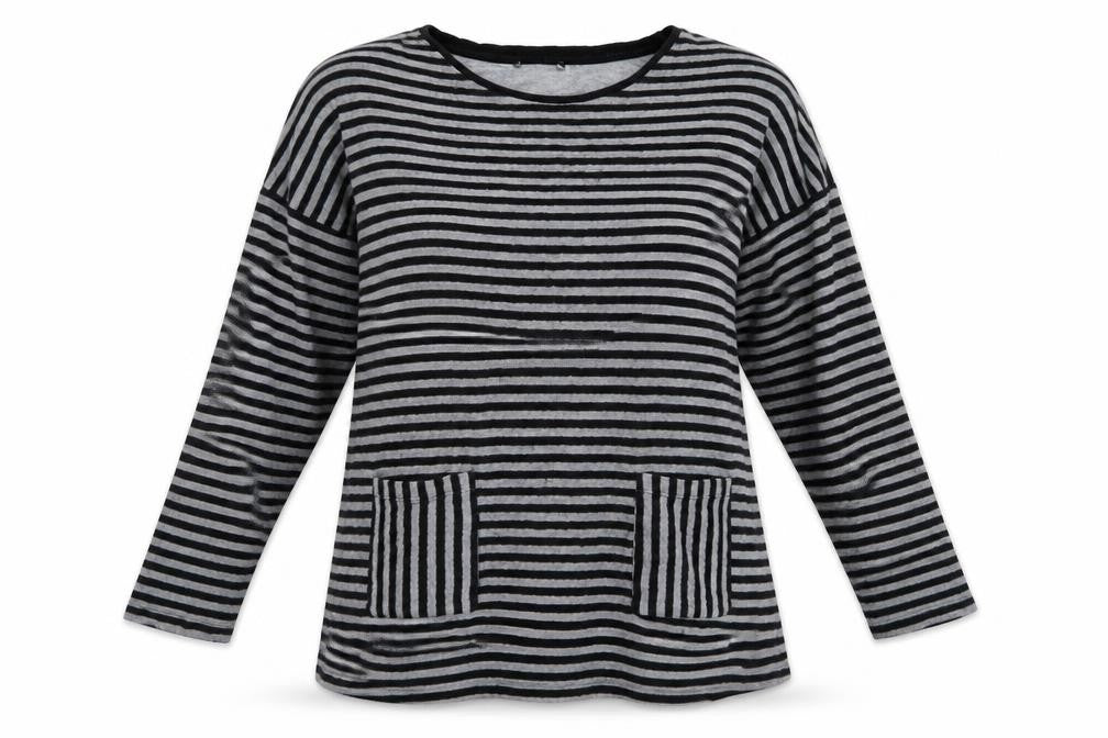 NEXT Womens Grey Striped  Pullover Jumper Size 16