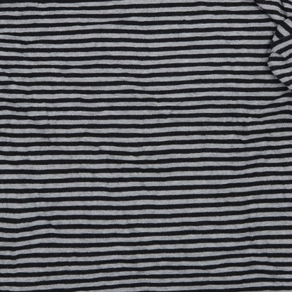 Brand and care label for Next women’s grey striped jumper, size UK 16