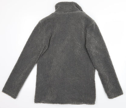 Back view of Select women’s grey overcoat coat, size UK 6