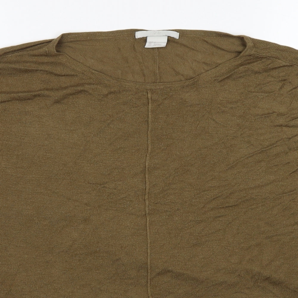 H&M Womens Brown   Basic T-Shirt Size S