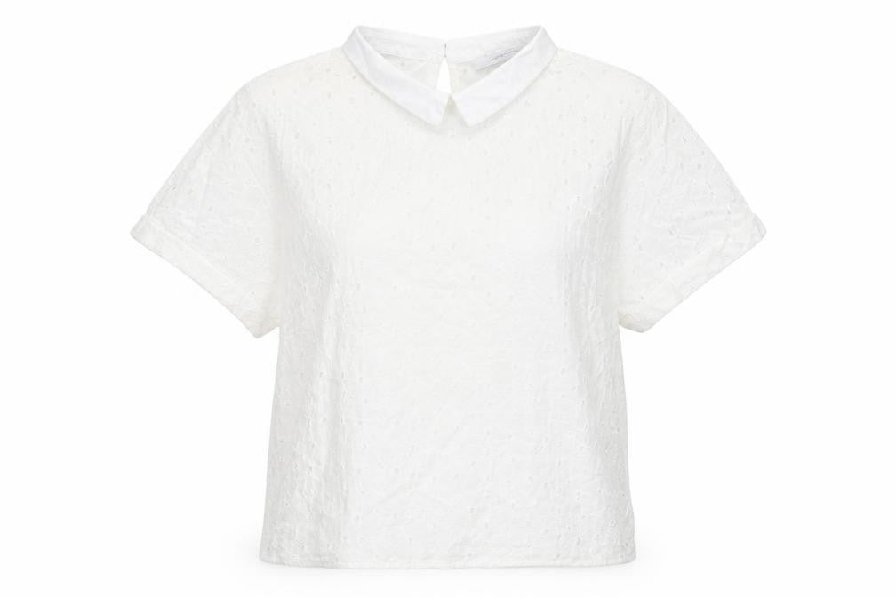 Mademoiselle R Womens White   Basic T-Shirt Size 10