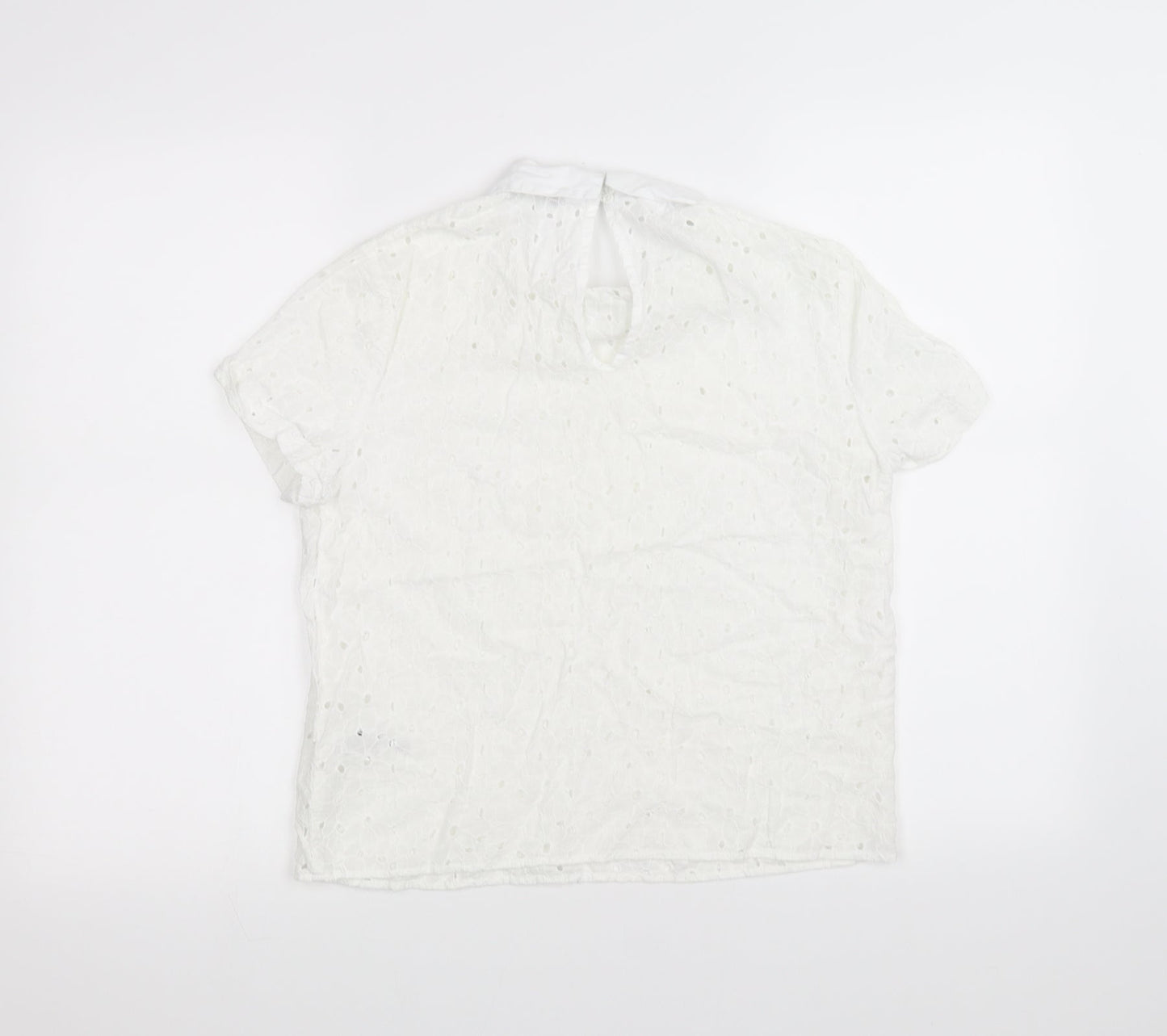 Mademoiselle R Womens White   Basic T-Shirt Size 10