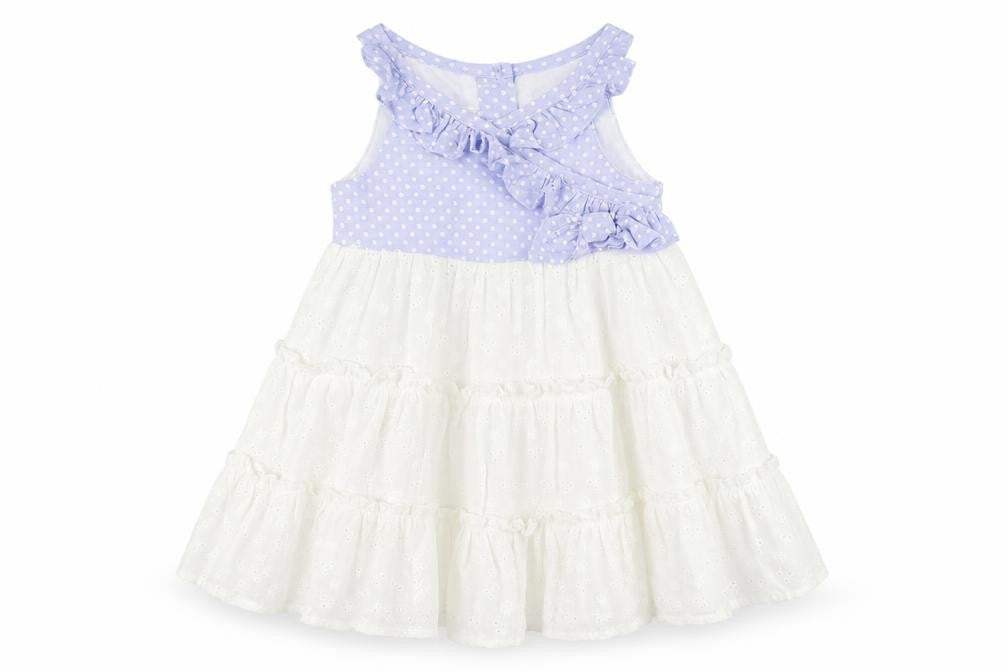 iris & ivy Girls White Polka Dot  A-Line  Size 18 Months  - flowers
