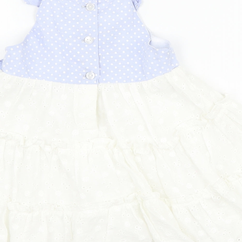 iris & ivy Girls White Polka Dot  A-Line  Size 18 Months  - flowers