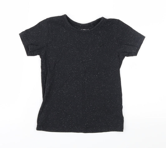 NEXT Boys Black Spotted Jersey Basic T-Shirt Size 4-5 Years