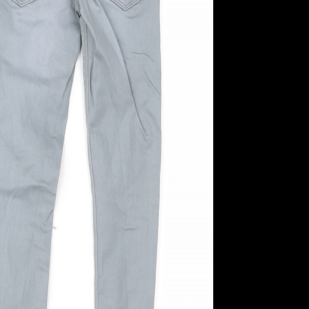 NEXT Boys Grey  Denim Skinny Jeans Size 8 Years - Distressed