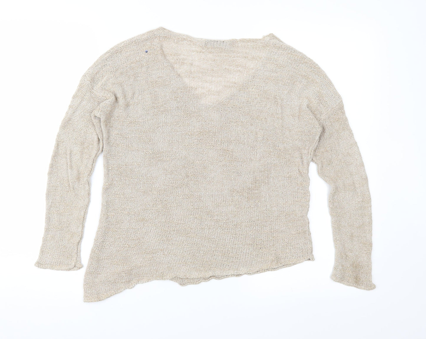Zara Womens Beige  Knit Pullover Jumper Size S