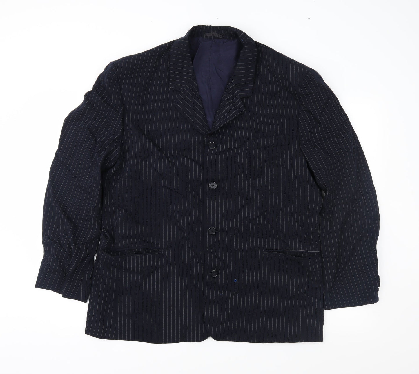 Woods & Gray Mens Blue Striped  Jacket Suit Jacket Size 40