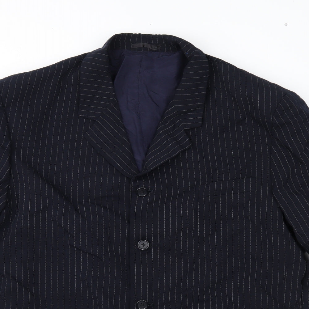 Woods & Gray Mens Blue Striped  Jacket Suit Jacket Size 40