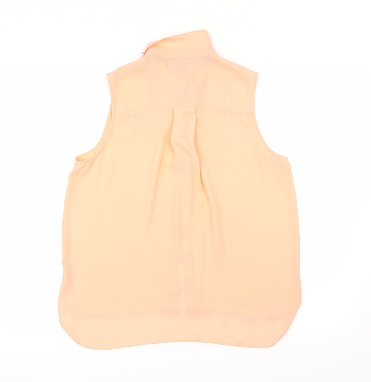 River Island Womens Orange   Basic Button-Up Size 12  - RHINESTOED COLLAR
