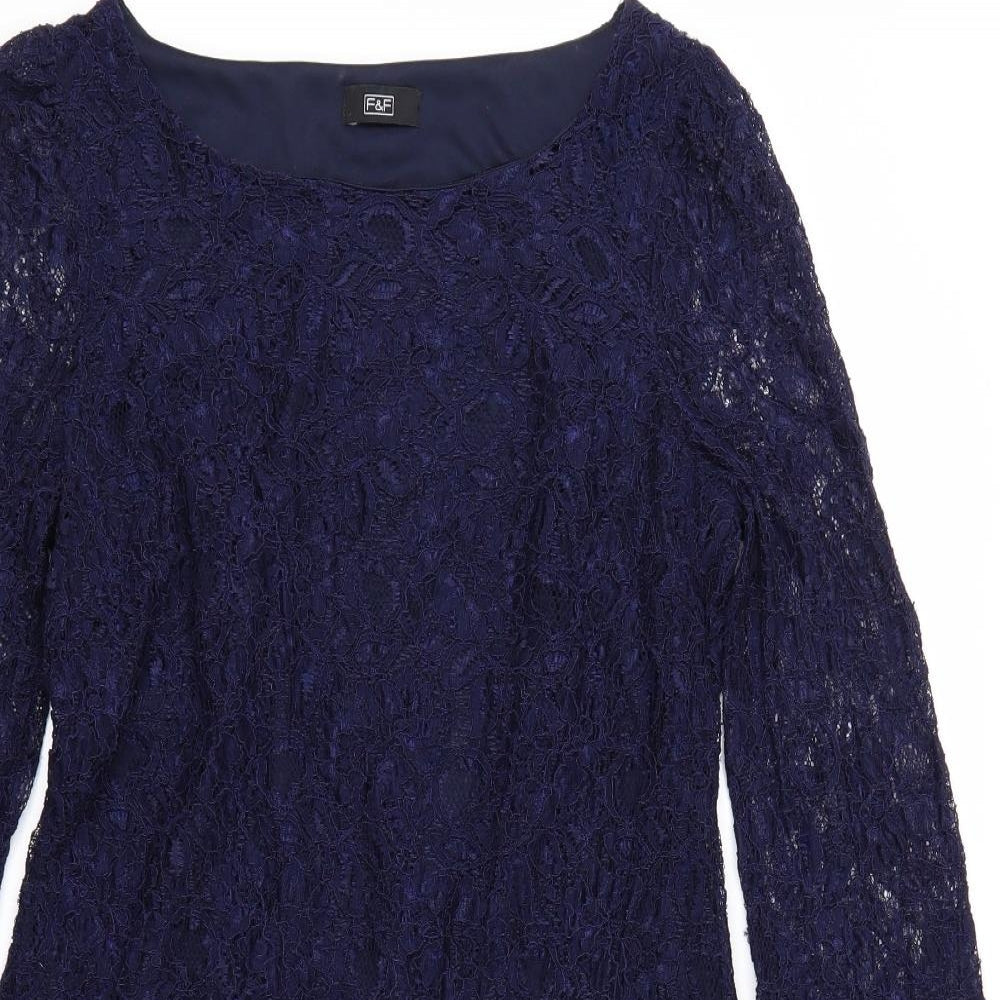 F&F Womens Blue  Lace A-Line  Size 10