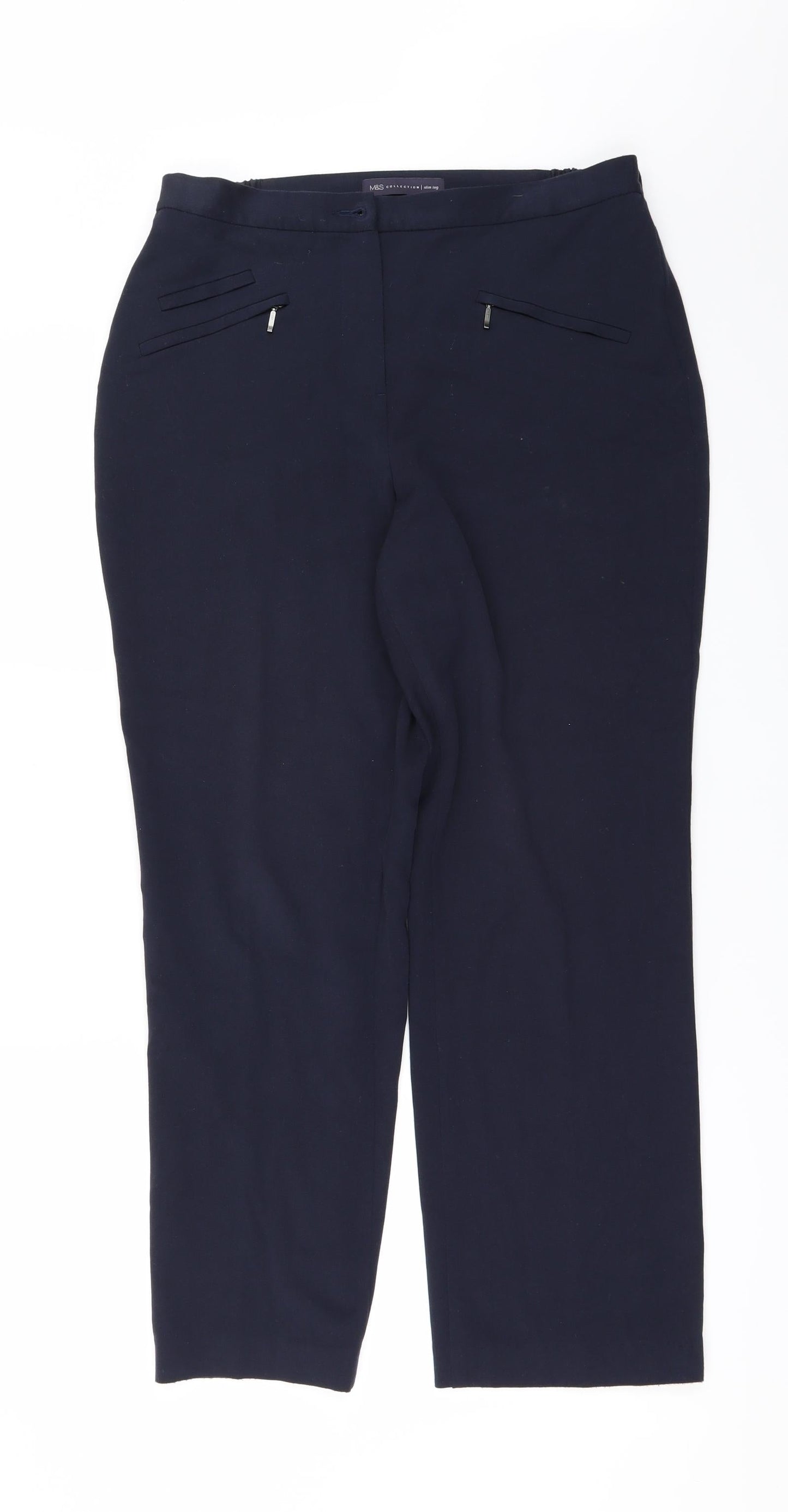 Marks and Spencer Womens Blue   Trousers  Size 10 L27 in