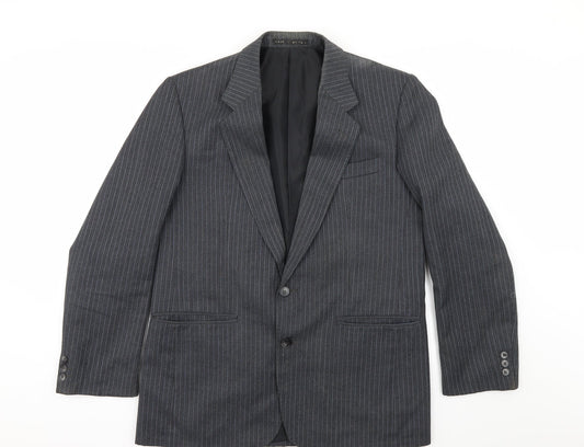 Hodges Mens Grey Striped  Jacket Suit Jacket Size 42