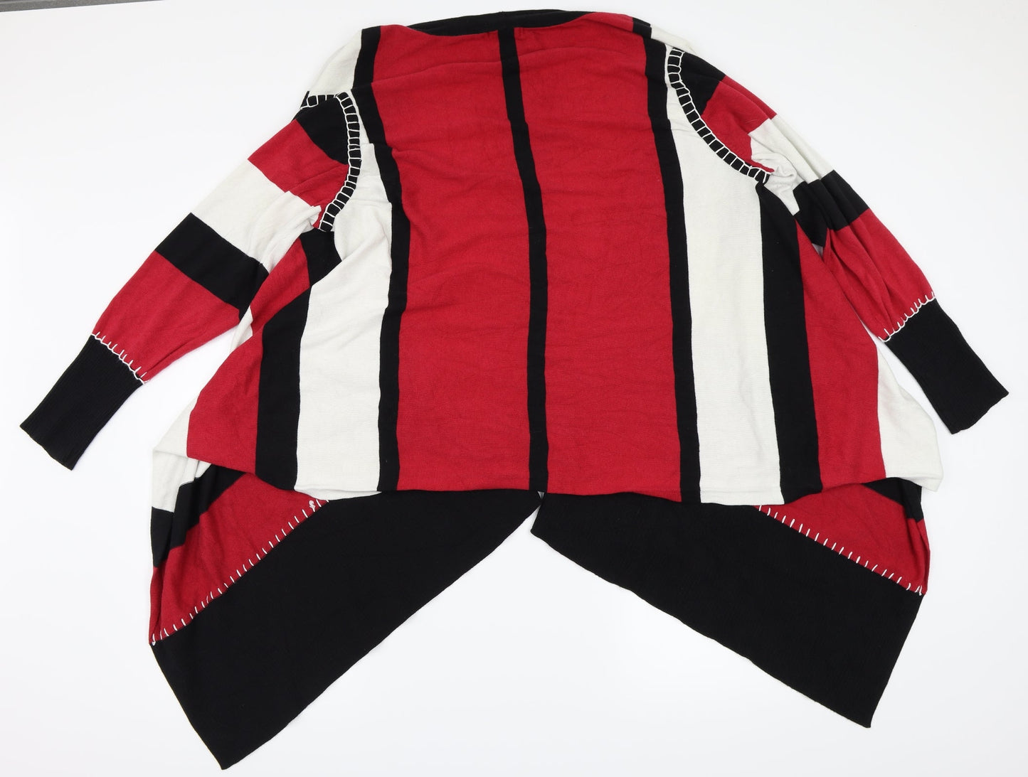 SPANNER Womens Multicoloured Striped  Wrap Jumper One Size