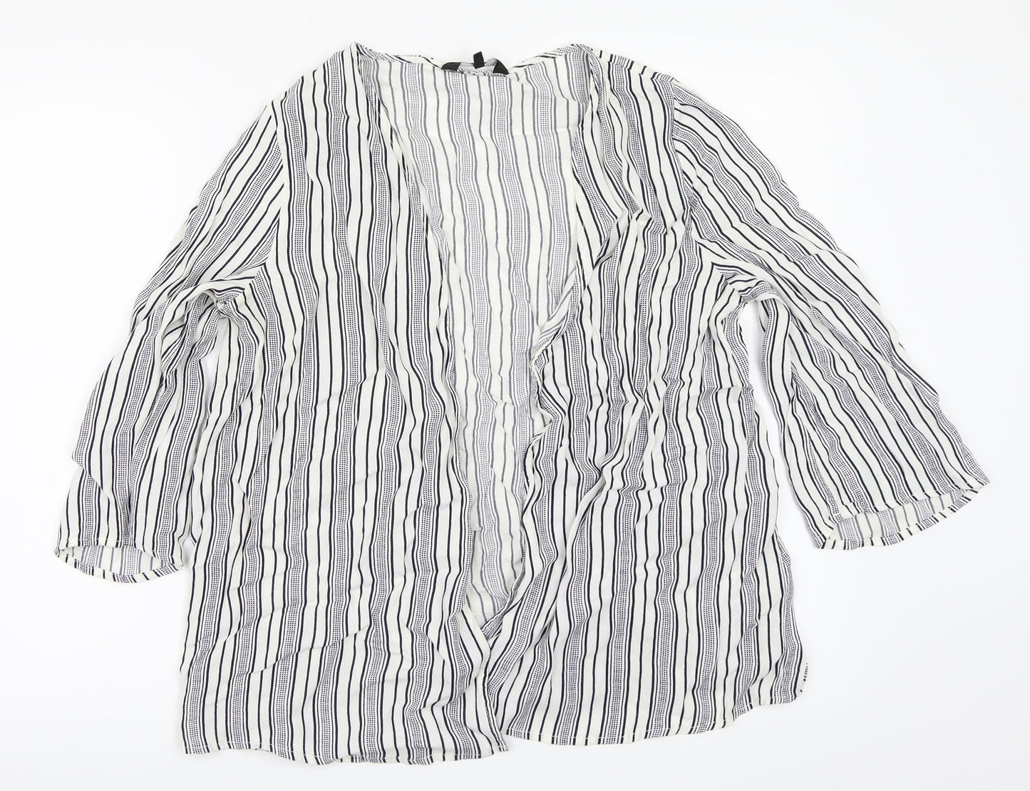 NEWLOOK Womens White Striped  Basic Blouse Size 12