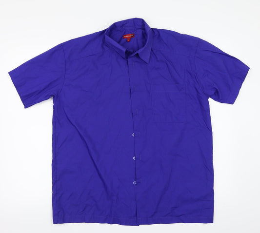 Petroleum Mens Blue    Button-Up Size L