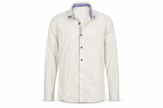 Front view of Formula Joyen men’s white button-up one size