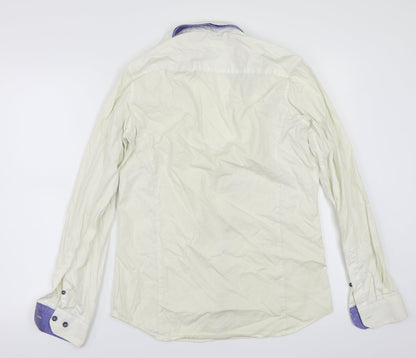 Back view of Formula Joyen men’s white button-up one size