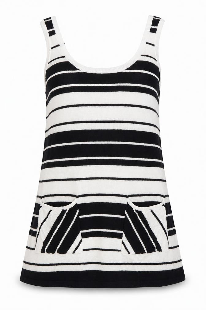 Red Herring Womens White Striped  Basic Blouse Size 12