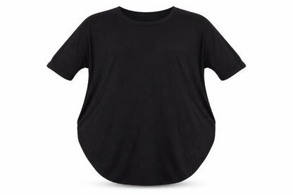 Front view of River Island women’s black basic t-shirt, size UK 8