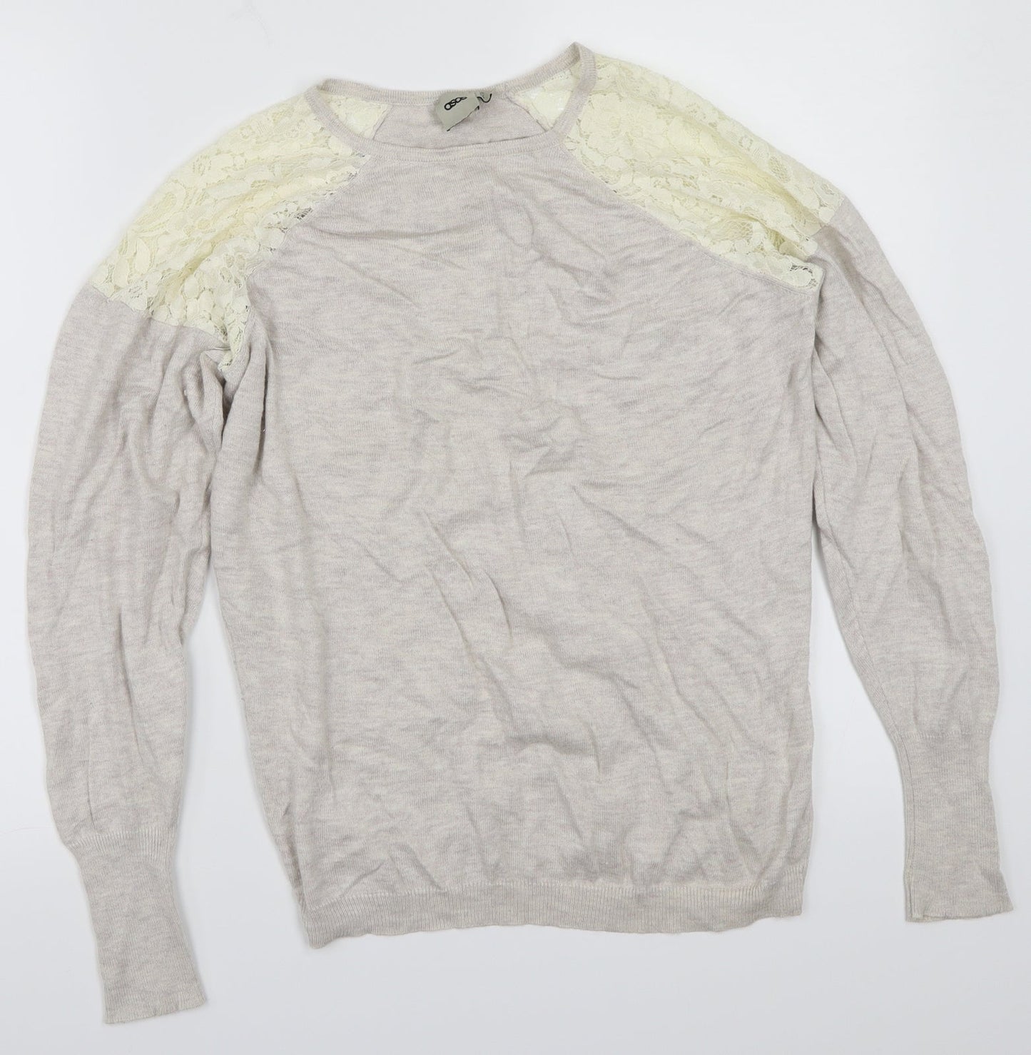 ASOS Womens Beige   Pullover Sweatshirt Size 8