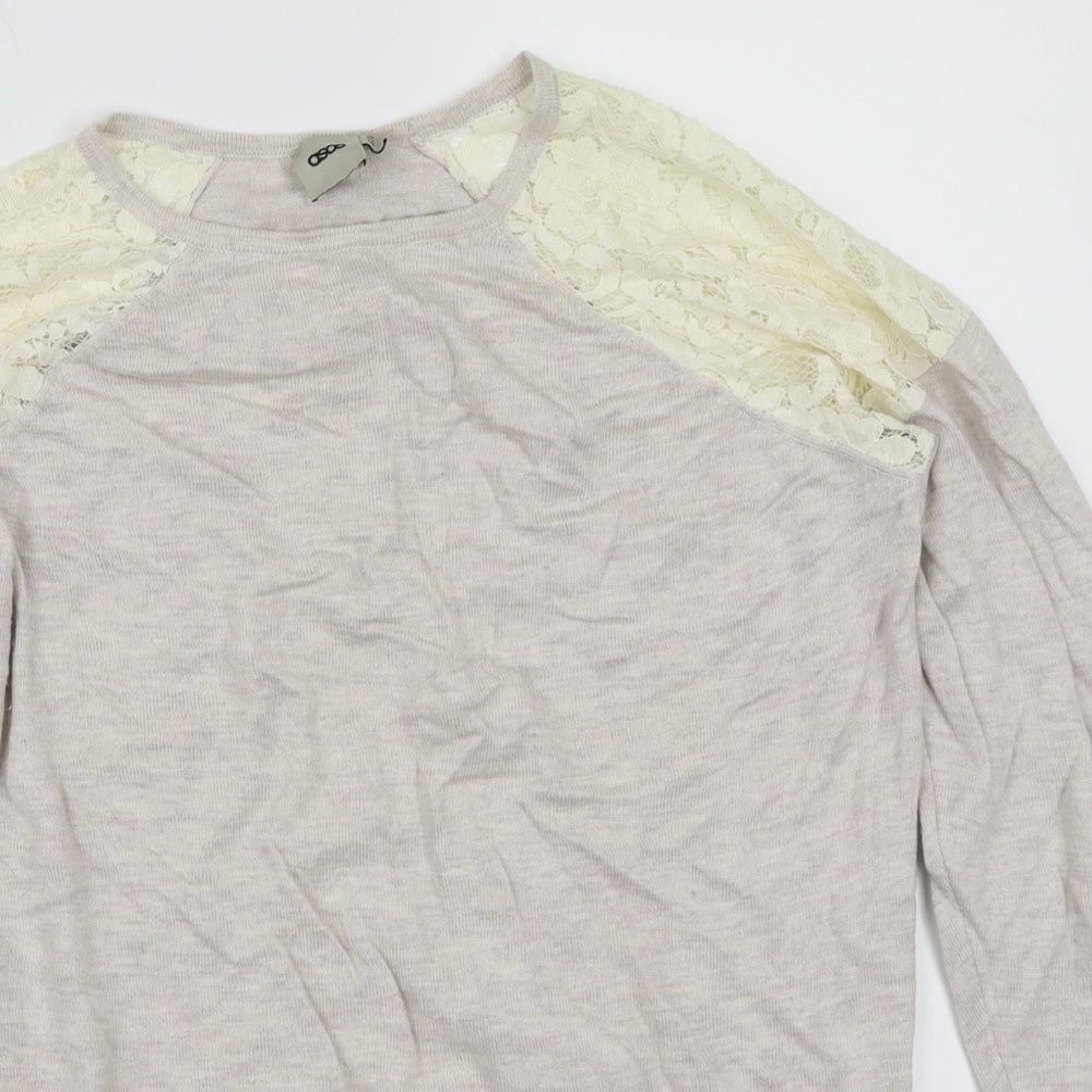 ASOS Womens Beige   Pullover Sweatshirt Size 8
