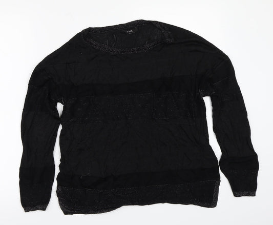 Next Level Womens Black   Pullover Sweatshirt Size 12