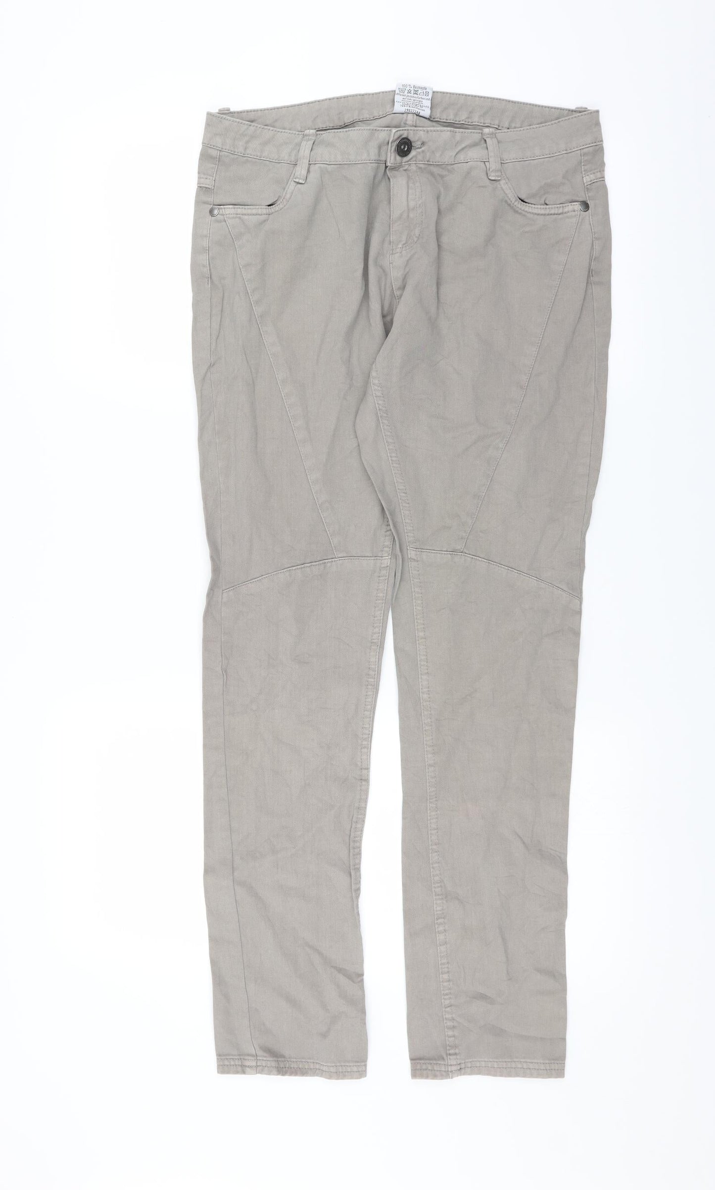 UpFashion Womens Grey   Straight Jeans Size 10 L30 in
