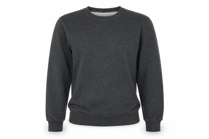 Front view of gmyg women’s grey pullover sweatshirt, size S