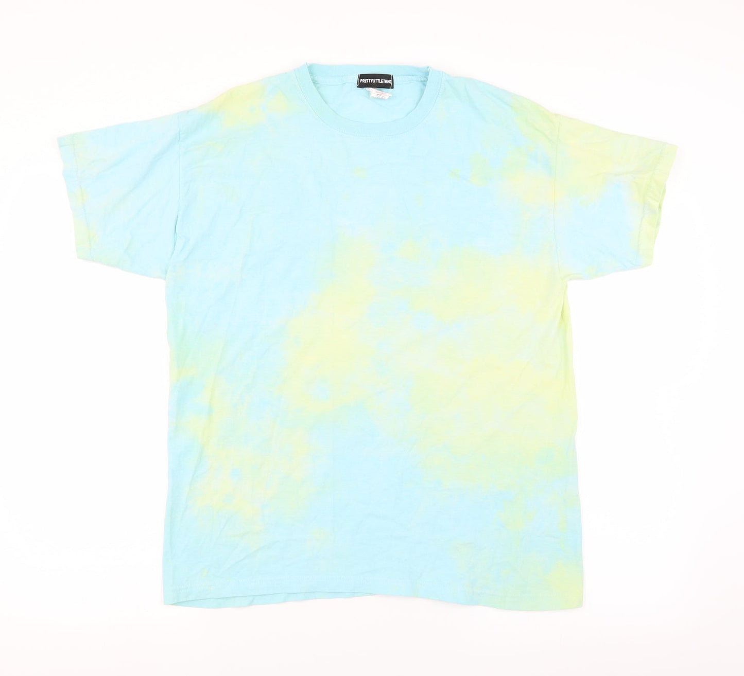 PRETTYLITTLETHING Womens Blue   Basic T-Shirt Size S  - Tie dye
