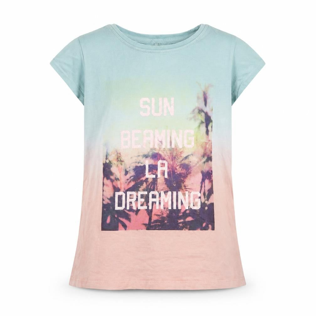 NEXT Girls Green   Basic T-Shirt Size 7 Years  - sun beaming la dreaming