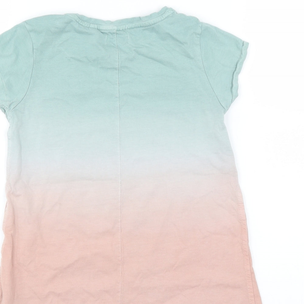 NEXT Girls Green   Basic T-Shirt Size 7 Years  - sun beaming la dreaming
