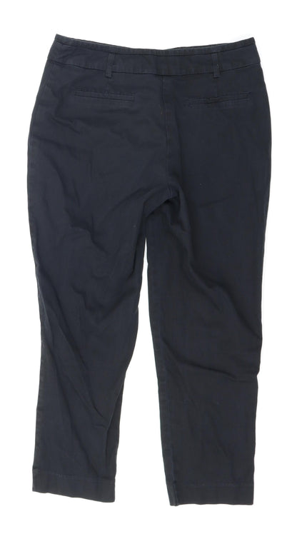 Back view of The Collection women’s black trousers, size UK 10, 22-inch leg