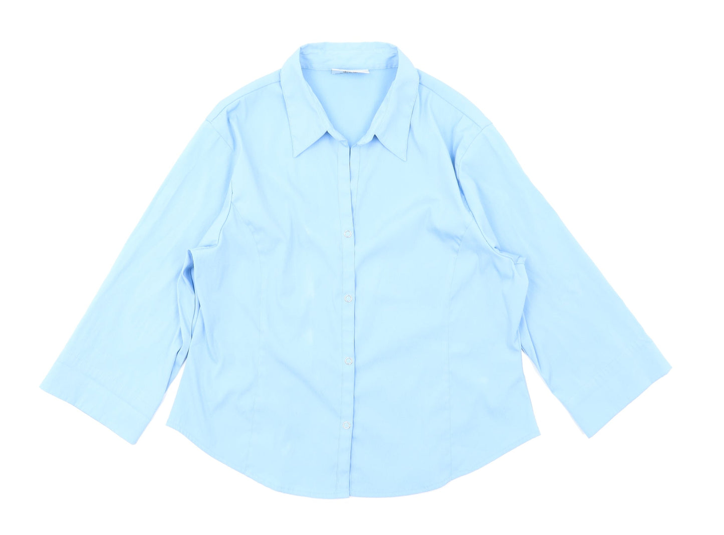 Sara Woman Womens Blue   Basic Button-Up Size 16