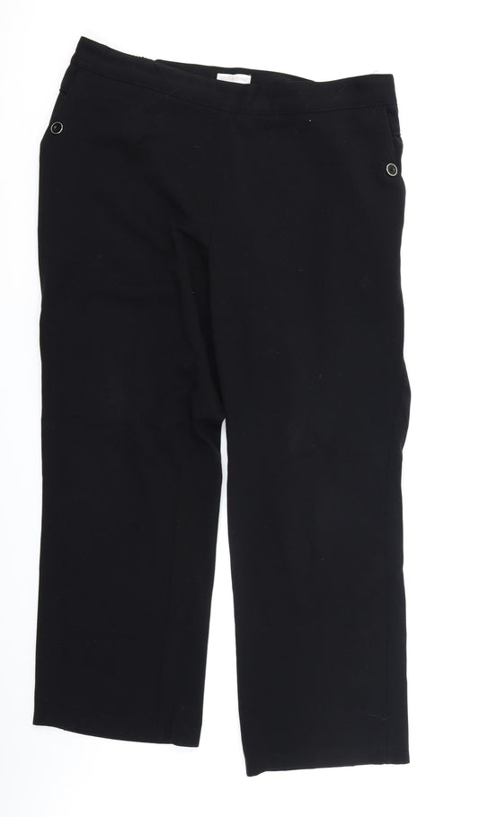 Anna Rose Womens Black   Trousers  Size 18 L27 in