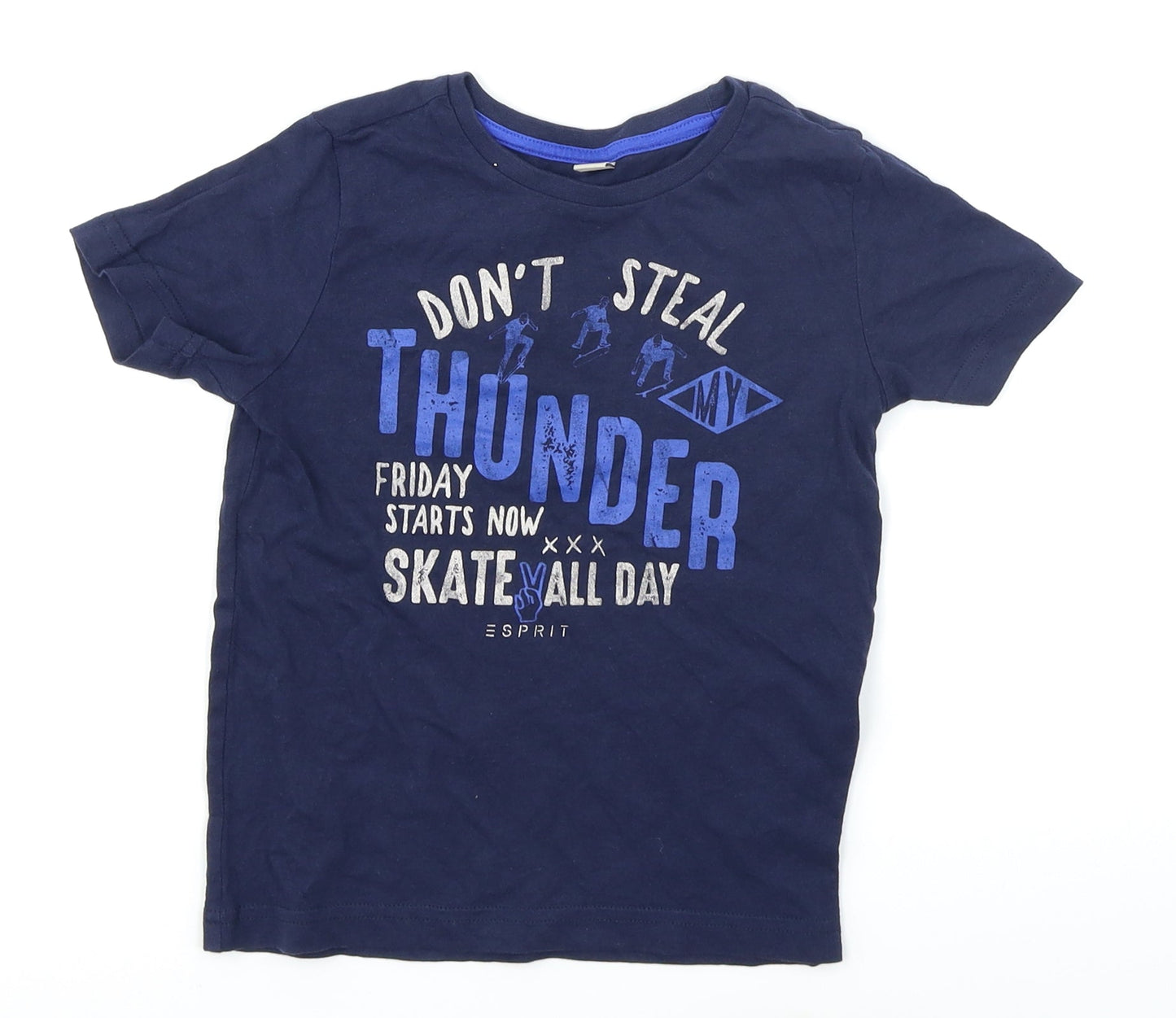 Espirit Boys Blue   Basic T-Shirt Size 4-5 Years  - Skateboard