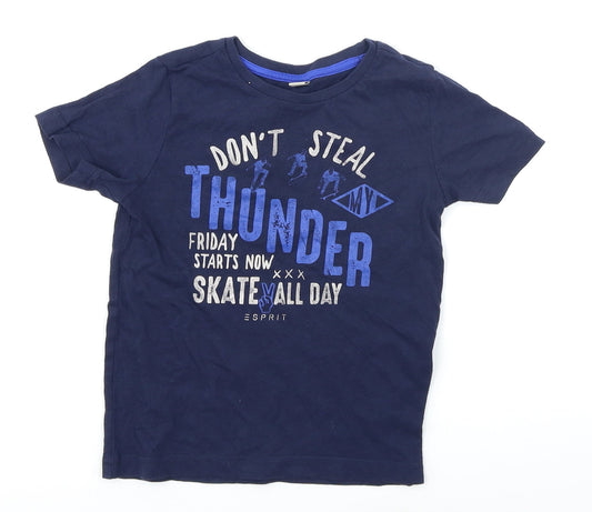 Espirit Boys Blue   Basic T-Shirt Size 4-5 Years  - Skateboard