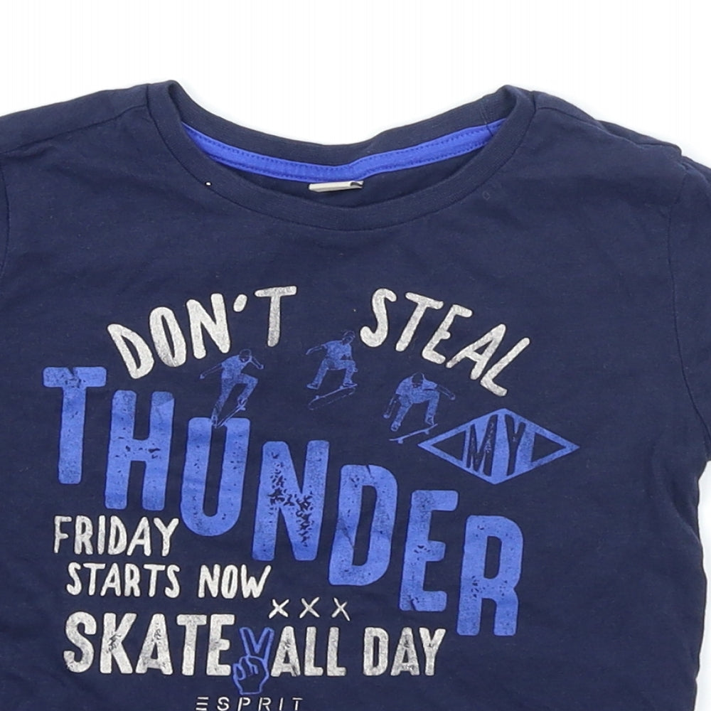 Espirit Boys Blue   Basic T-Shirt Size 4-5 Years  - Skateboard