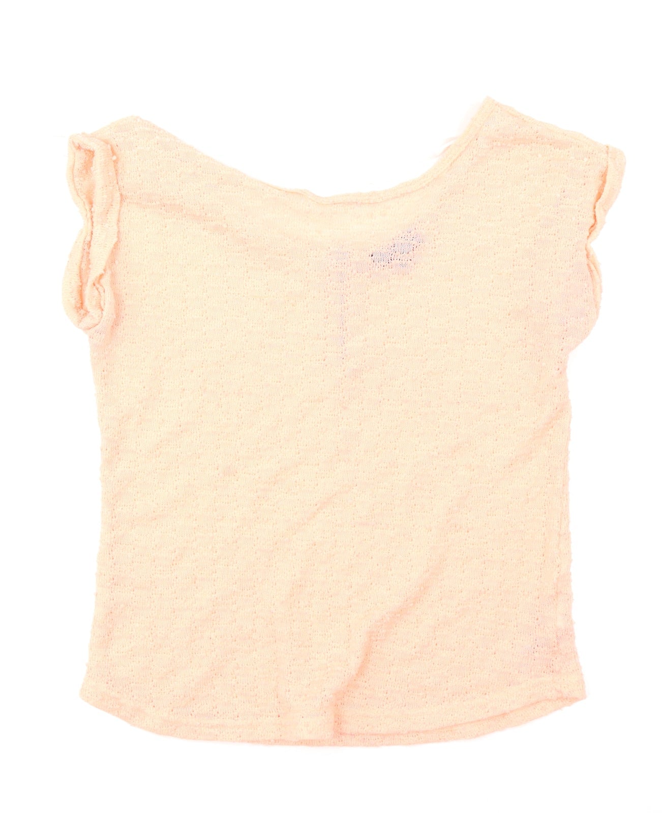New Look Womens Orange  Knit Basic T-Shirt Size 10
