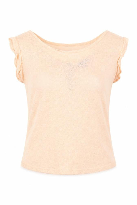 New Look Womens Orange  Knit Basic T-Shirt Size 10