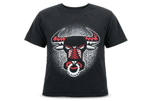 Front view of Wet Bandits women’s black basic t-shirt, size M