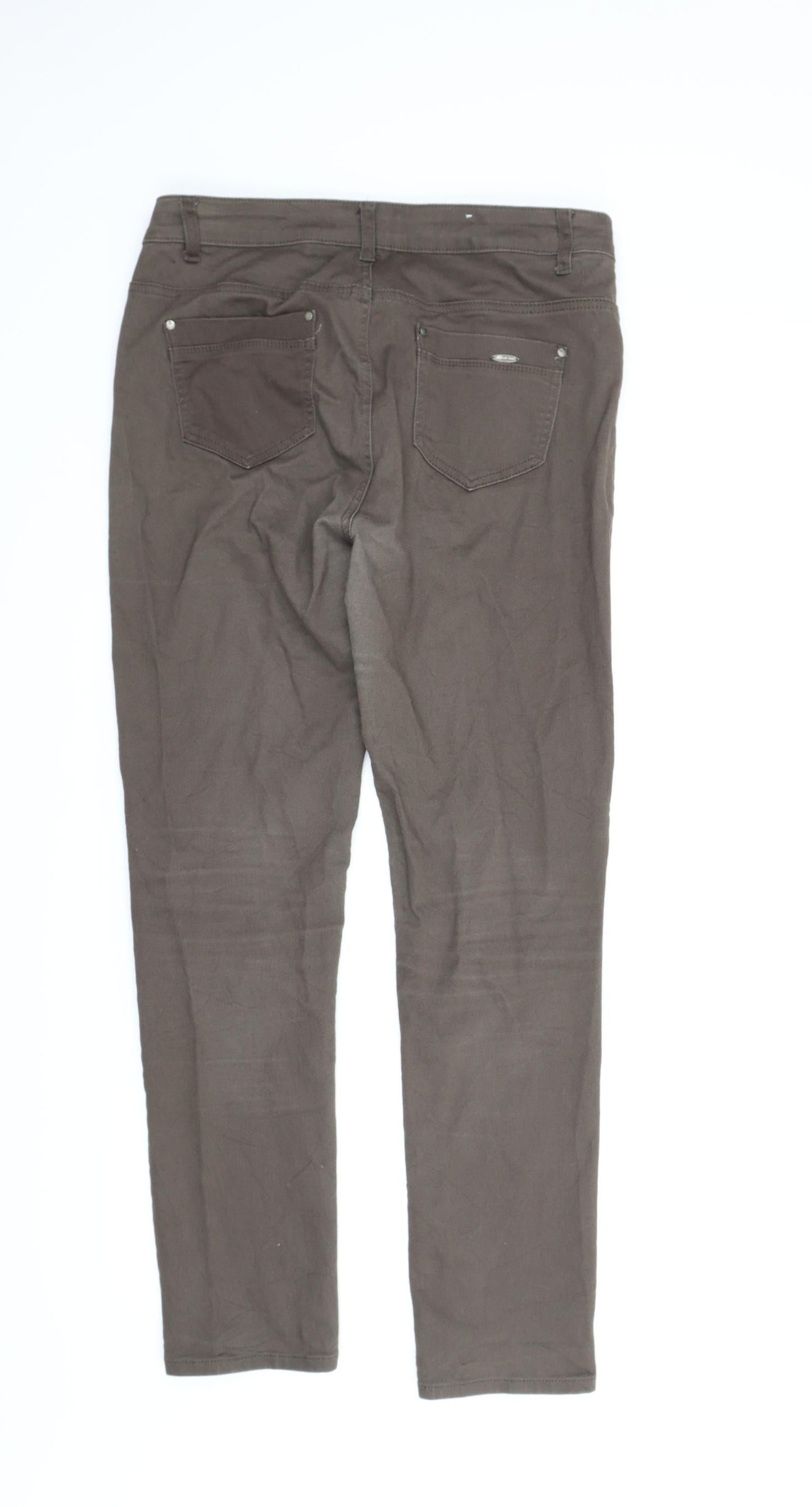 Moon Girl Womens Brown   Chino Trousers Size 34 in L28 in