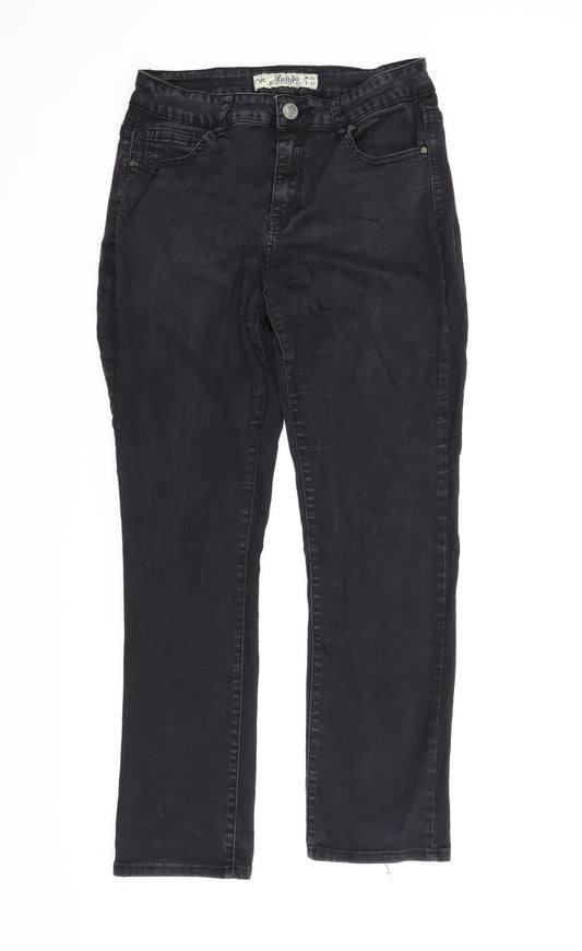 Multiblu Womens Black  Denim Bootcut Jeans Size 42 in L32 in