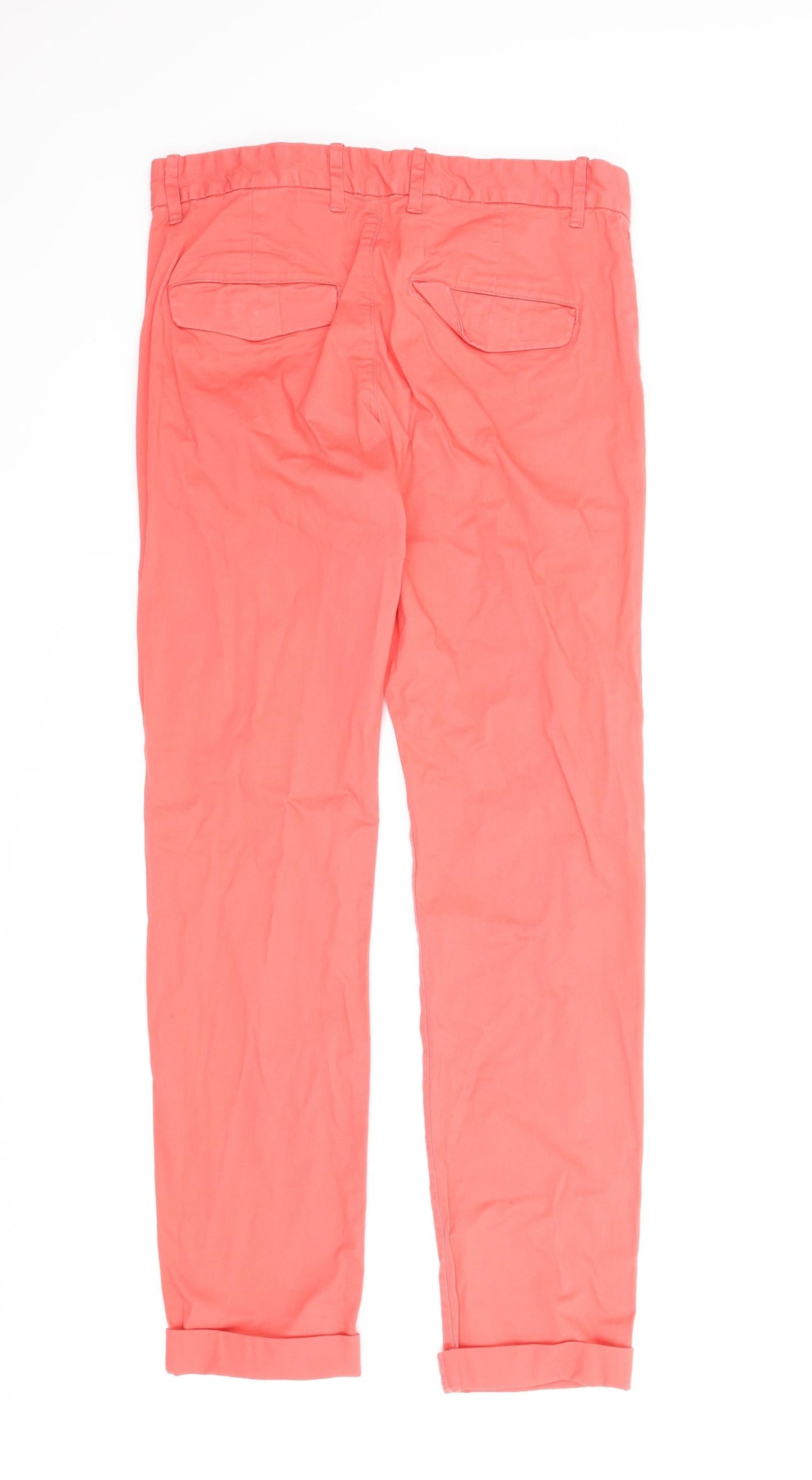 H&M Womens Red   Chino Trousers Size S L27 in