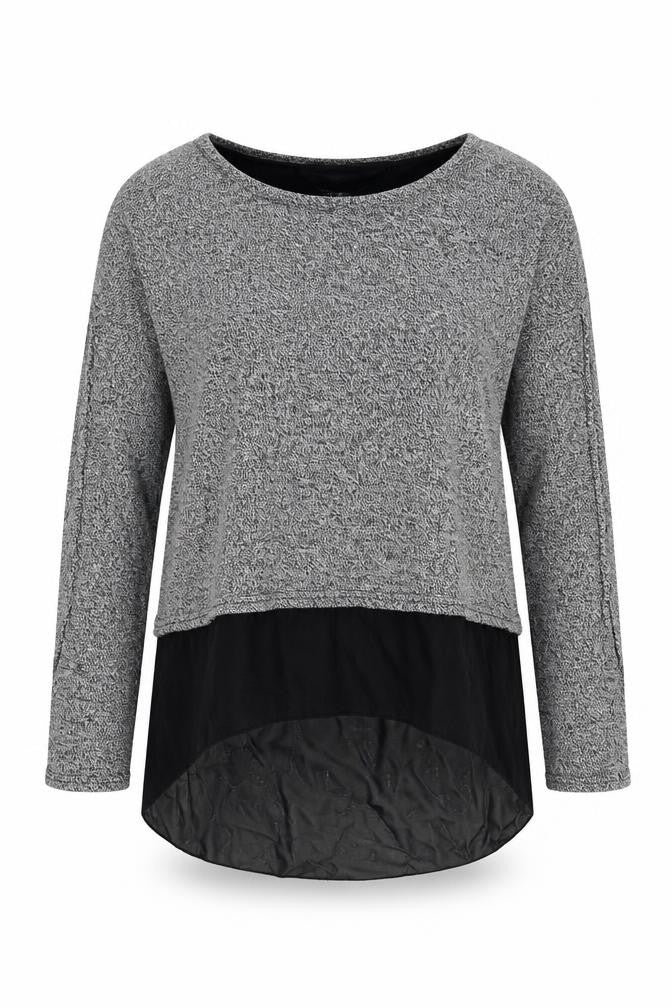 New Look Womens Grey   Basic Blouse Size M  - Split back