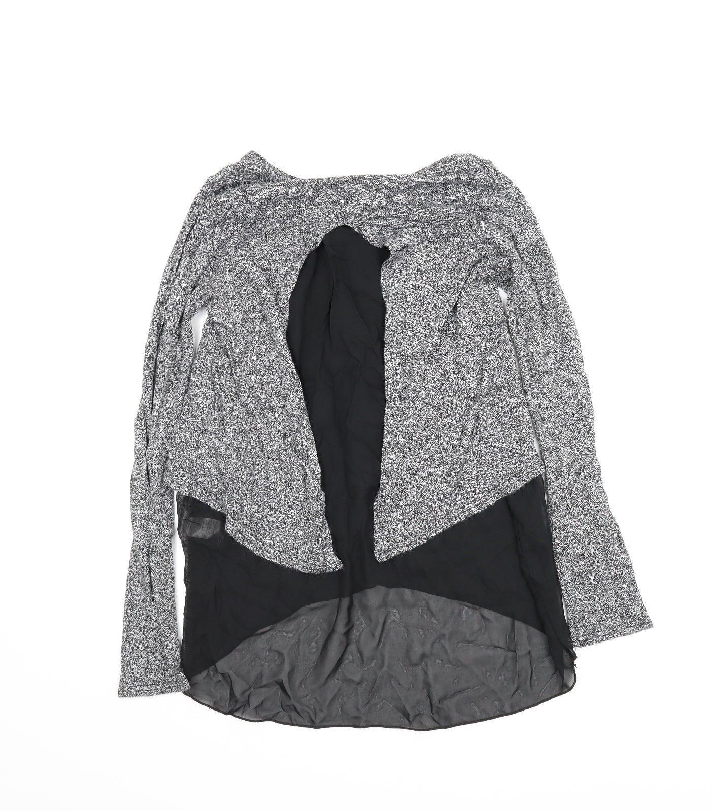 New Look Womens Grey   Basic Blouse Size M  - Split back